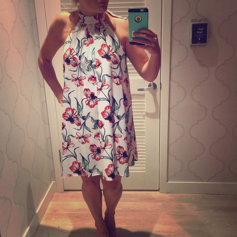White floral dress